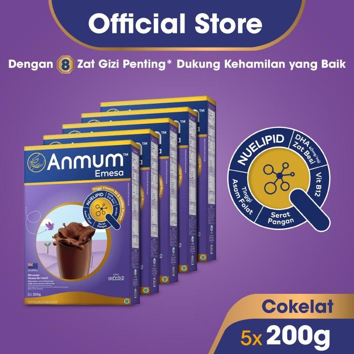 Gambar PTR Anmum Emesa Susu Bubuk Cokelat 5 x 200g - Minuman Ibu Hamil dari tokolancarajah undefined Tokopedia