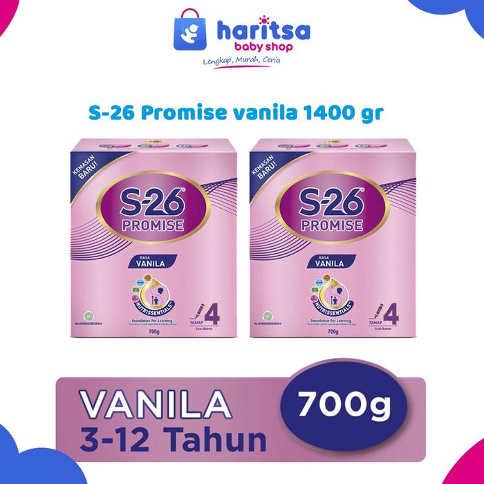 Gambar S-26 Promise Tahap 4 Vanila Susu Bubuk untuk Anak Usia 3-12 Tahun, Kotak 700 gr x 2 [1400 gr] dari LAIYUI BADOT521 undefined Tokopedia