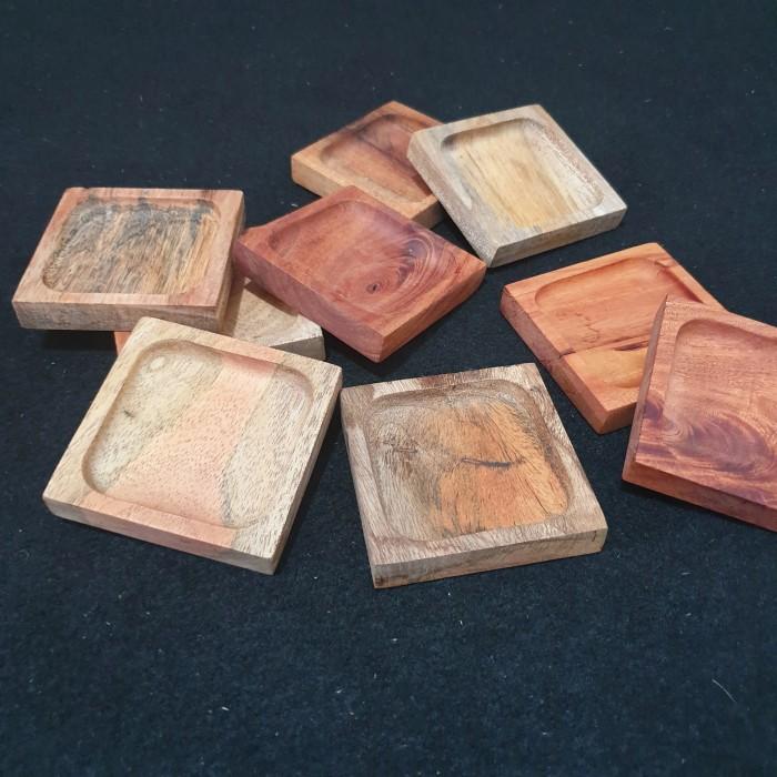 Gambar SN07 Eco Wood saucer RUSTIC ( KW2 ) 8 x 8cm Tempat saus saos sambal kayu dari GILIRATU undefined Tokopedia