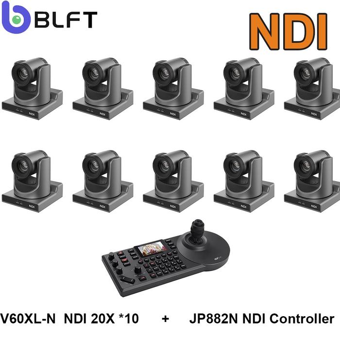 Jual NDI 1080P PTZ Camera 1-10pcs 20X Zoom Live Streaming Camera