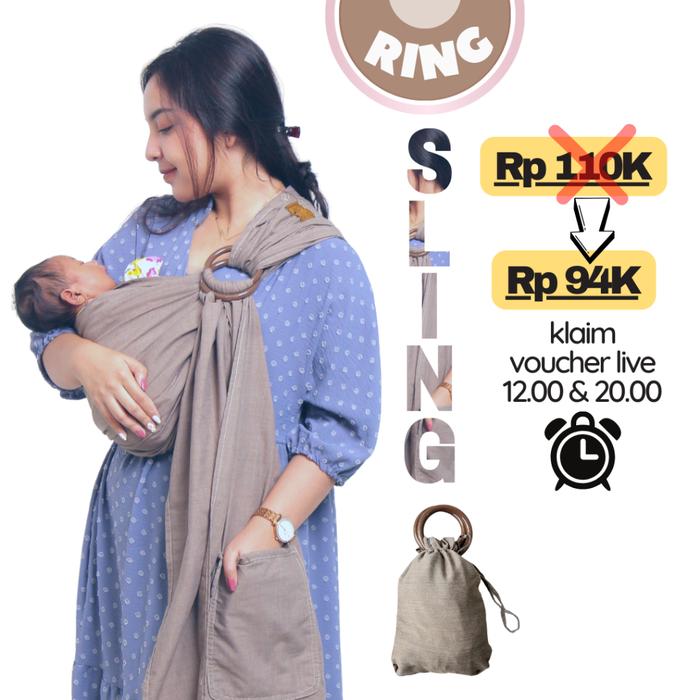 Jual [Ready] Ring sling bamboo cuddle me gendongan anak Ringsling