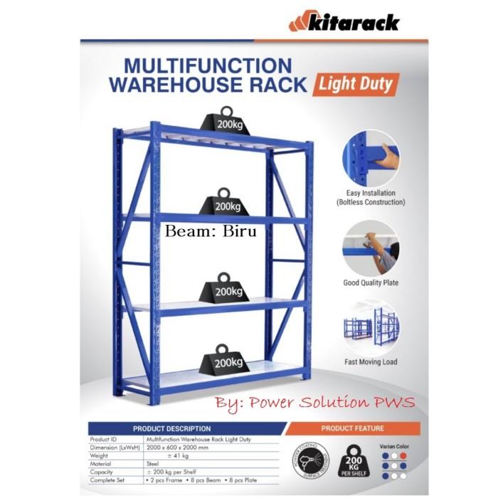 Bdc Rak Jual Rack Rak Gudang 4 Susun Kapasitas 800 kg Uk 200 x 200 x 60 cm - B ...