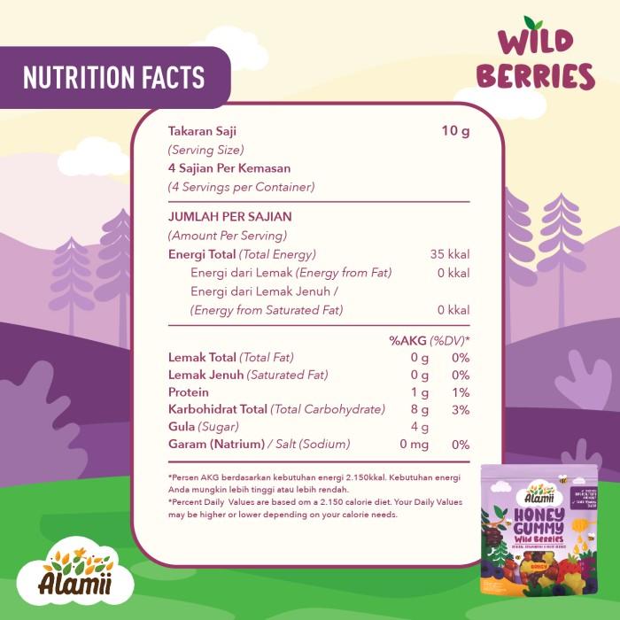 Gambar Alamii Honey Gummy - Box Of 10 X 40G (Wild Berries) Gratis Ongkir - Wild Berries dari Jonmrktie_10 undefined Tokopedia