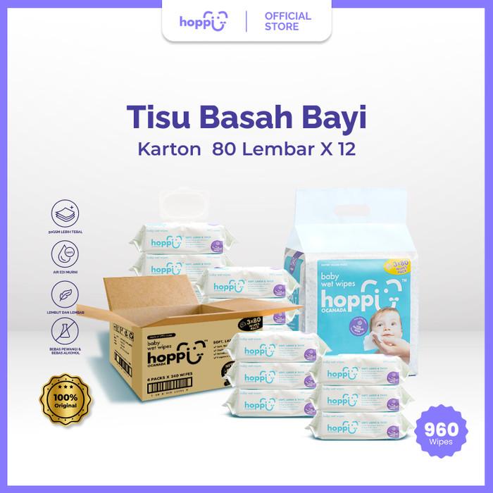 Gambar PTR Hoppi Tisu Basah Bayi (12 Pak x 80 Lembar) dari tokolancarajah undefined Tokopedia
