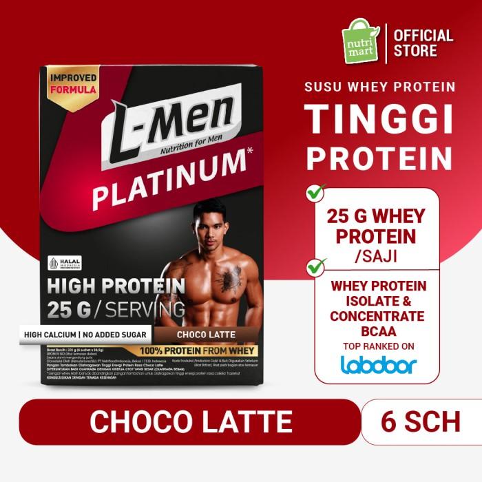 Gambar smansator L-Men Platinum Choco Latte Box (6 Sch) - 25 gr Potein / Serving dari smansator undefined Tokopedia