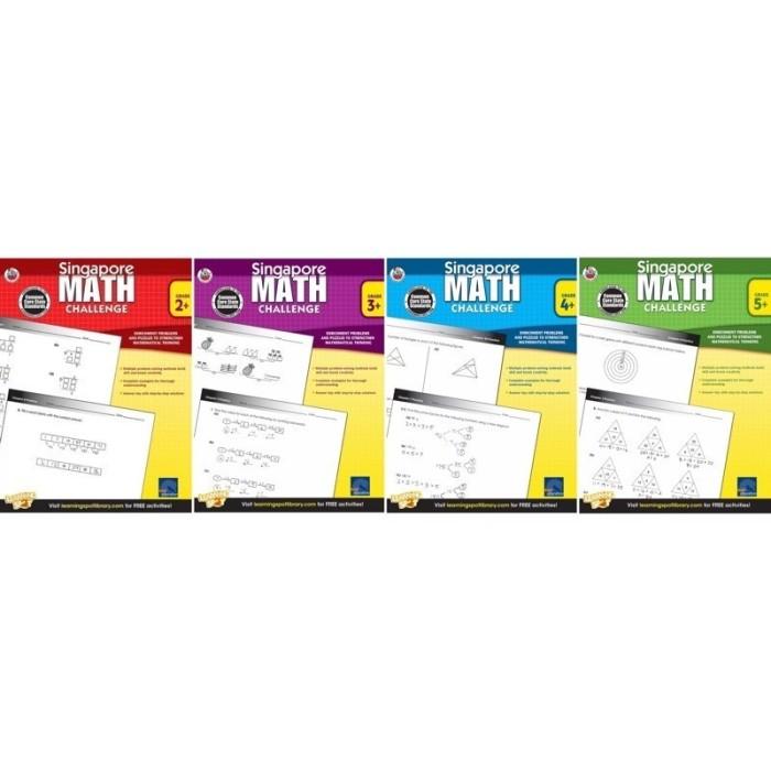 Jual BUKU CETAK Singapore MATH Challenge & Word Problems Grades 2+ 3+ 4 ...