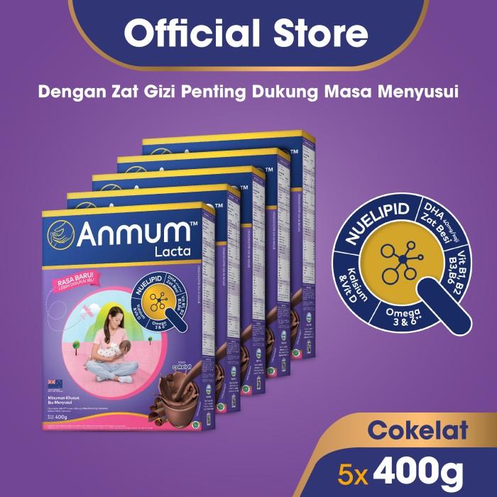 Gambar PTR [Bundle Ibu Mengasihi] Anmum Lacta Choco 400g 5 Pack dari ervinaastore undefined Tokopedia