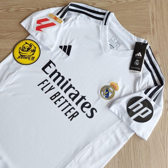 Gambar JERSEY MADRID HOME 2024/2025 FANS VERSION PREMIUM QUALITY REAL - +PatchLaliga, M dari Velvet Store911 undefined Tokopedia