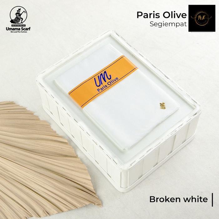 Gambar Segi Empat Paris Olive Laser Cut By Umama Scarf / Jilbab Paris Original Premium / Hijab Polos Segiempat Lc - Broken White dari Floistore id undefined Tokopedia