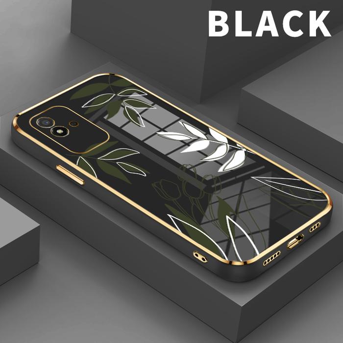 Gambar Casing Hp For  Realme Narzo 50i  Narzo 50  4G  60 Pro Narzo N53 N55  Bunga hijau kecil Shoftcase slim shockproof silicon soft case premium - Black, Realme Narzo N55 dari parabatokoresmi undefined Tokopedia