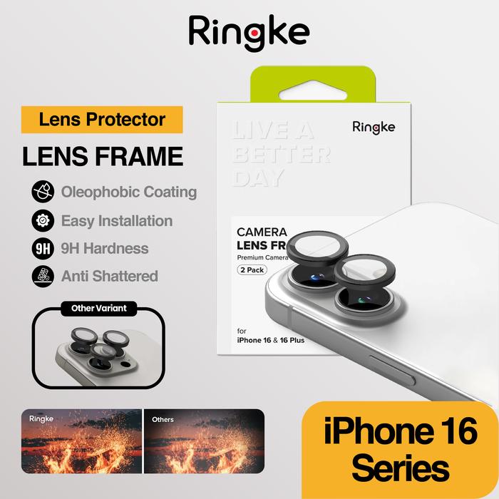 Gambar Anti Gores Kamera iPhone 16 Pro Max / 16 Pro / 16 Plus / 16 Ringke Camera Lens Ring Tempered Glass Protector - 16Plus/16 dari GAD Official undefined Tokopedia