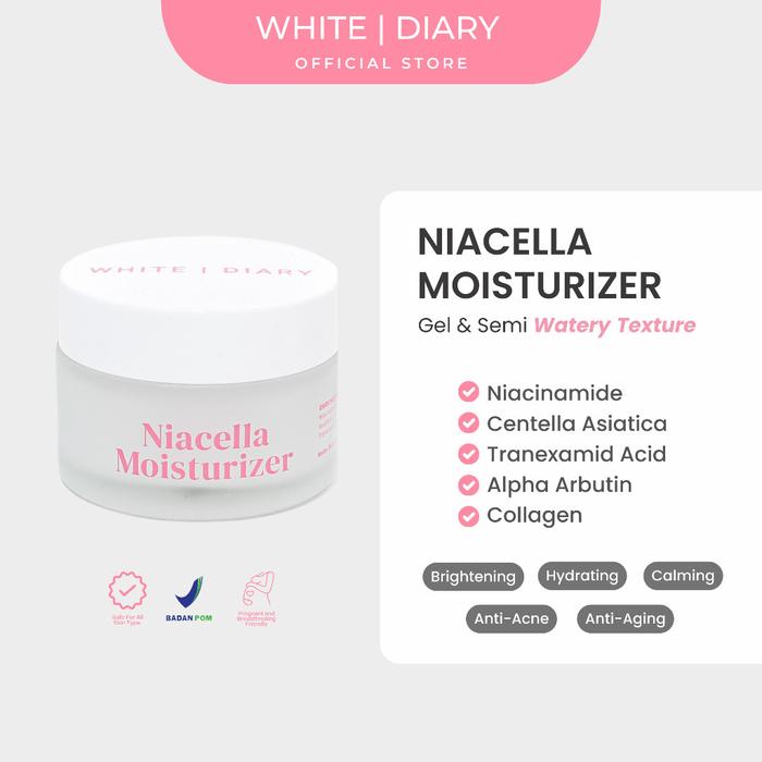 Gambar White Diary Niacella Moisturizer - Meredakan Jerawat dan Mencerahkan Wajah White Diary dari Kosmetik Keliling undefined Tokopedia
