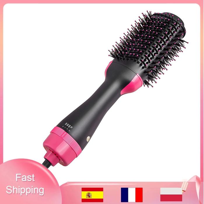 Jual New One Step Hair Dryer and Volumizer Round Hot Air Brush