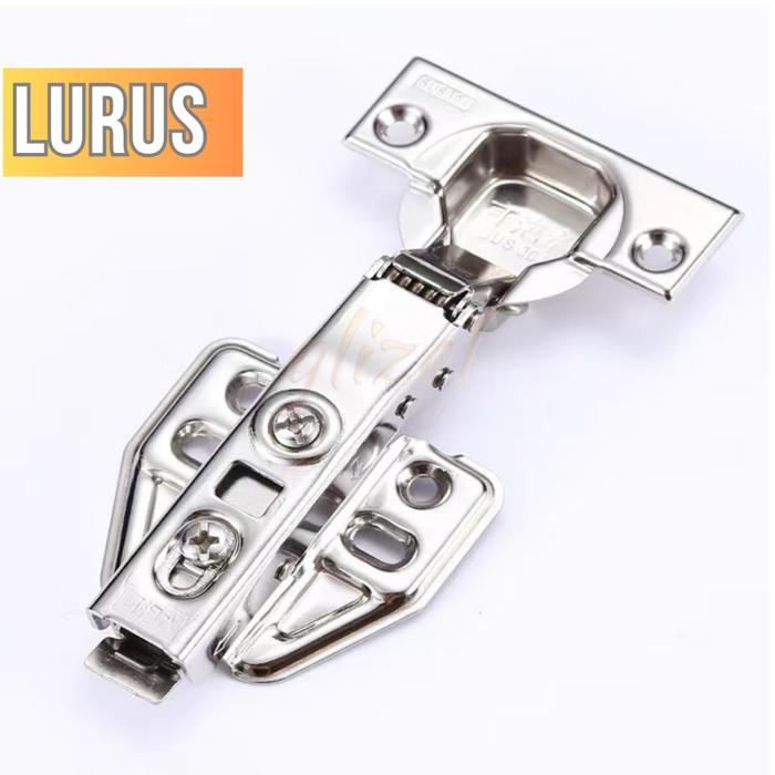 Gambar Engsel Sendok Slow Motion Stainless Steel Anti Karat Hidrolik Tutup Pelan - Lurus dari Glizel undefined Tokopedia