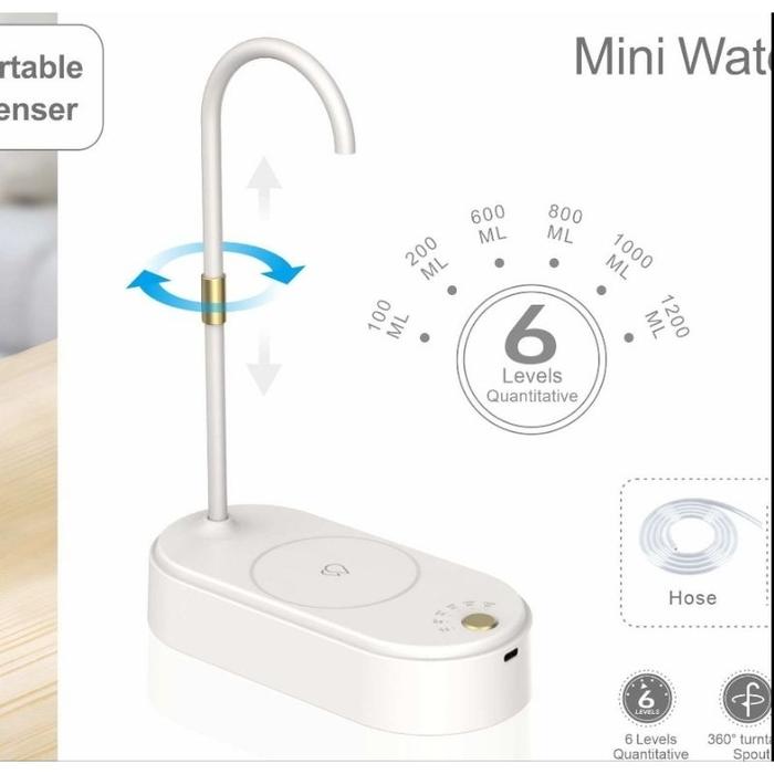 Gambar Rechargeable Water Dispenser Pompa Galon Bawah Table Top Pump dengan Pengisian Otomatis - Putih dari ZRA Online undefined Tokopedia