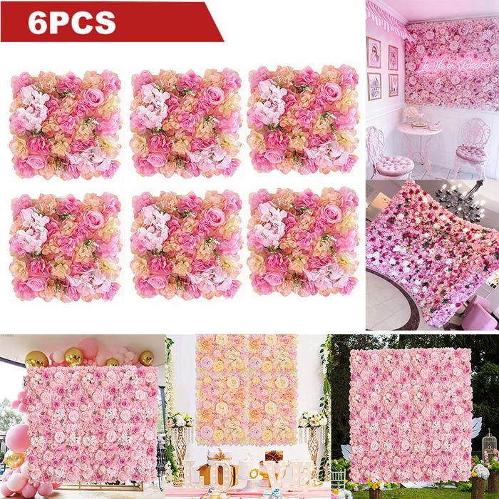 Gambar Hot Sale 6PCS Artificial Flowers Wall Panel 3D Flower Backdrop Faux Roses for dari Careyouandme undefined Tokopedia