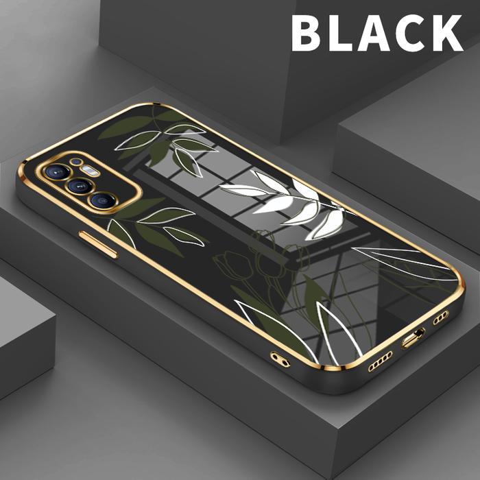Gambar Casing Hp For OPPO Reno6 5G Reno6 Lite 6Z 5 4G 5G Reno5F 5K 5 Lite Bunga hijau kecil Shoftcase slim shockproof silicon soft case premium - Black, OPPO Reno5 Lite dari parabatokoresmi undefined Tokopedia