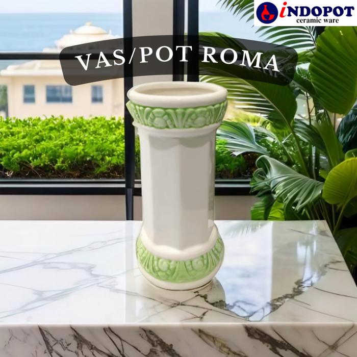 Gambar Vas Pot Keramik el Roma bisa untuk dekorasi rumah berbagai tanaman bunga / angk / artificial dari keraszshop undefined Tokopedia