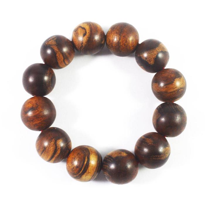 Gambar Icbeads-black Zebra Agarwood Bracelet 20mm-dark Brown dari collabcell undefined Tokopedia