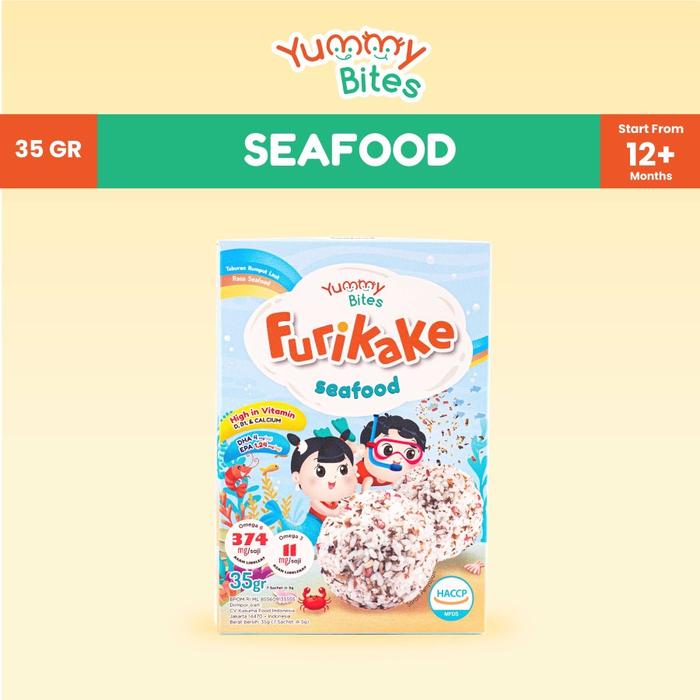 Gambar Yummy Bites Furikake 35 GR | Topping Rumput Laut Nori Tabur MPASI - SEAFOOD dari Goldenbaby.id undefined Tokopedia