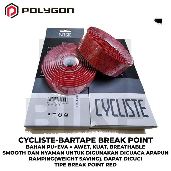 Gambar Bartape CYCLISTE BREAK POINT RED Pelilit Stang Balap Fixie Dropbar Drop Bar Empuk Awet Terbaru No Bar Tape Velo Ritchey Supacaz Ztto Liteskin dari KLONTONG mangga245 undefined Tokopedia