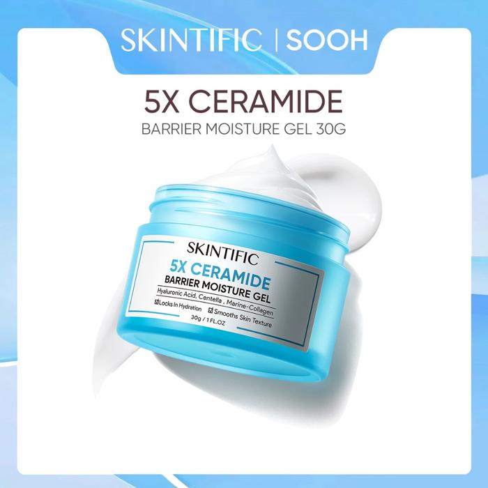Gambar [THEGLOW STORE] SKINTIFIC 5X CERAMIDE BARRIER MOISTURE GEL 80G FACIAL MOISTURIZER 5X CERAMIDE BARRIER SERUM 50ML FACE CREAM DAY NIGHT CREAM PELEMBAB WAJAH SKINCARE MURAH - Moisture-30g dari theglow store undefined Tokopedia
