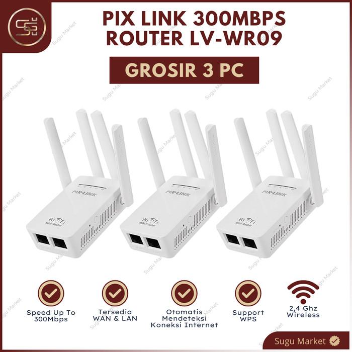 Gambar New PIX-LINK 300M Wireless Wifi Range Extender Router Repeater AP LV-WR09 - 3 PCS dari CV Janaka Nusantara undefined Tokopedia