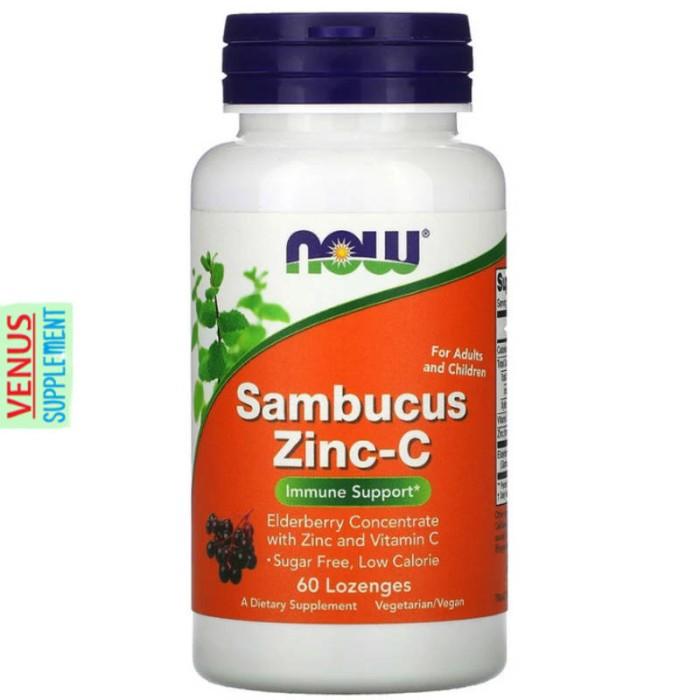 Gambar NOW FOODS Sambucus ZincC 60 lozenges dari Venus Supplement undefined Tokopedia