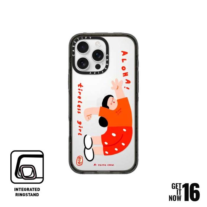 Gambar Case For iPhone 16 Pro Max Casetify MagSafe Impact Ring Aloha Girl - Clear, 16 Pro Max dari PlayWorks Store undefined Tokopedia