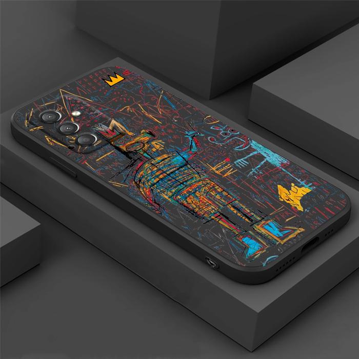 Gambar Casing hp Samsung A55 A35 5G A24 A14 A13 A04E A04S A04 A03S A02S A03 A02 A10 A10S A20 A30 A20S A50 A30S A50S A22 A32 A21S A11 A12 A52 Creative Graffiti Soft Silicone Matte Lanyard Phone Case PengWei * - Black, Samsung A55 5G dari BU ECHA OFFICIAL undefined Tokopedia