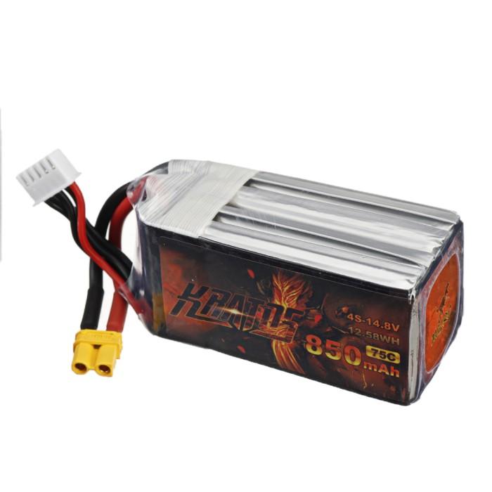 Gambar HGLRC KRATOS 14.8V 850mAh 75C 4S Baterai Lipo XT60 Plug PW dari garut a undefined Tokopedia