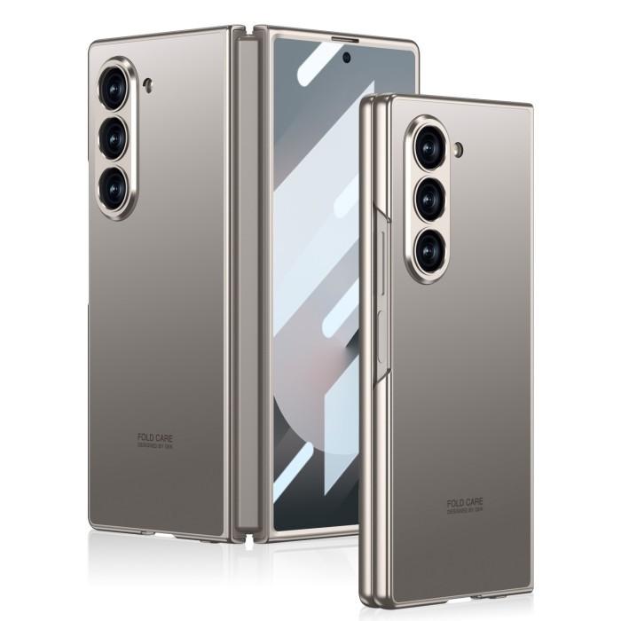 Gambar Titanium Series Samsung Z Fold 5 Fold 4 Fold 3 5G Fold6 Case Ultra Thin Lite Anti Glare Skin Casing Galaxy 6 Cover Front Glass - TITAN GREYGOLD, Z FOLD 6 dari Morotuku Storee undefined Tokopedia