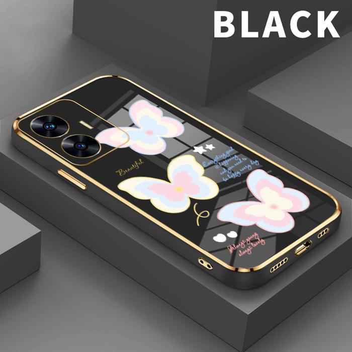 Gambar Casing Hp For Realme C55  C53 C35 C33 2022 2023 C31 C30s C30  Kupu-kupu transparan Shoftcase slim shockproof silicon soft case premium - Black, Realme C30s dari parabatokoresmi undefined Tokopedia