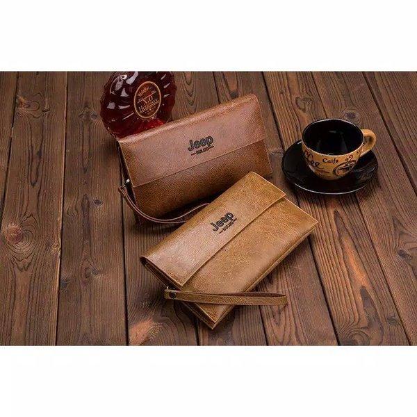 Jual Dompet panjang pria kulit import handbag JEEP Leather Elegant
