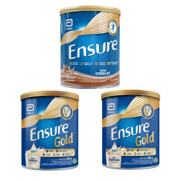 Gambar Ensure Susu Bubuk Nutrisi Dewasa Vanila Cokelat Gandum 380 Gr Nutrition Powder Fos A - Vanilla Gold, 380gr dari Jinsy Mart undefined Tokopedia