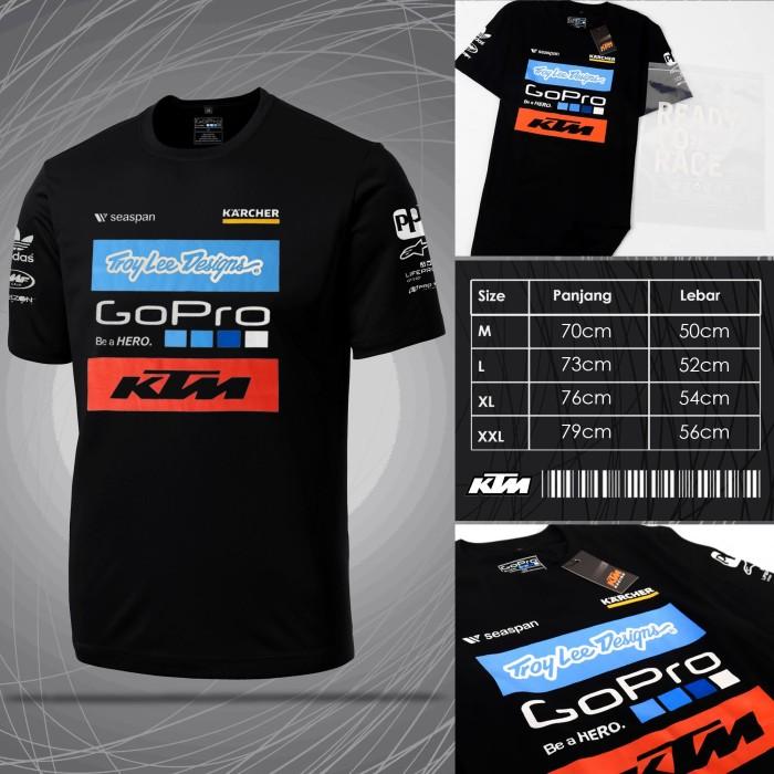 Gambar PREMIUM T-SHIRT KTM SPONSORSHIPS/KAOS RACING TLD MOTOCROSS/BAJU TRAIL MX - Putih, M dari Baskara Mutu Benda undefined Tokopedia