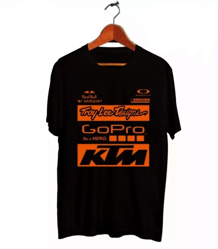Gambar PREMIUM T-SHIRT KAOS DISTRO OTOMOTIF / KTM / TROY LEE DESIGN / GO PRO - XXL, White dari Baskara Mutu Benda undefined Tokopedia