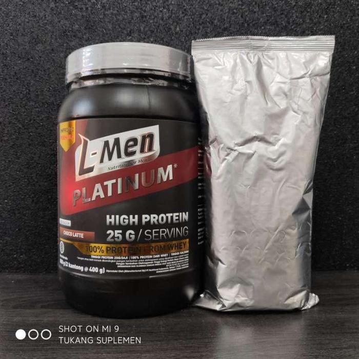 Gambar AL L-Men Lmen Platinum 400 Gram Pack Whey Isolate BPOM Halal Choco Latte dari ALBERTPAT STORE undefined Tokopedia