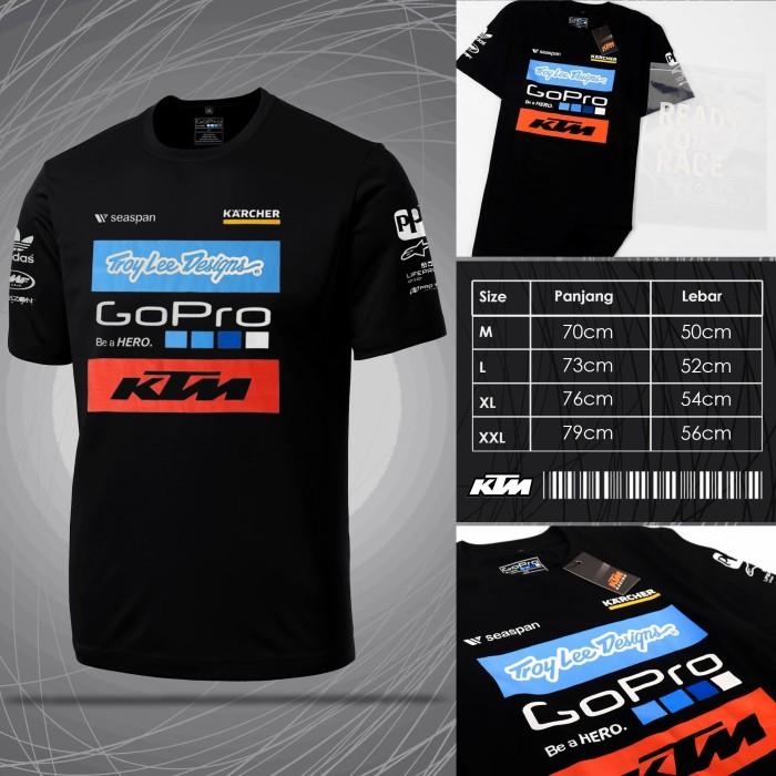 Gambar PREMIUM KAOS PRIA T-SHIRT KTM-TLD SPONSORSHIPS - KAOS MOTOR TRAIL KTM PREMIUM - Hitam, M dari Baskara Mutu Benda undefined Tokopedia