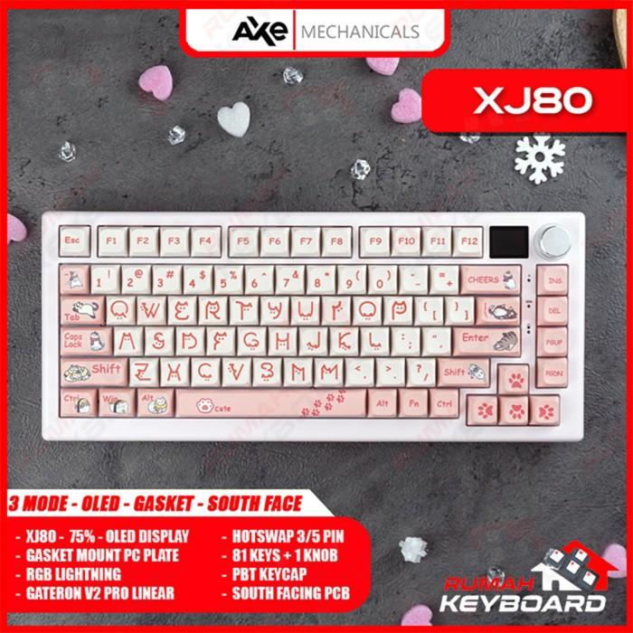 Gambar MECHANICAL KEYBOARD - XJ80 - 75% - OLED - GASKET - RGB - FULL KEYBOARD - LOVING CAT dari Rumah-Keyboard undefined Tokopedia