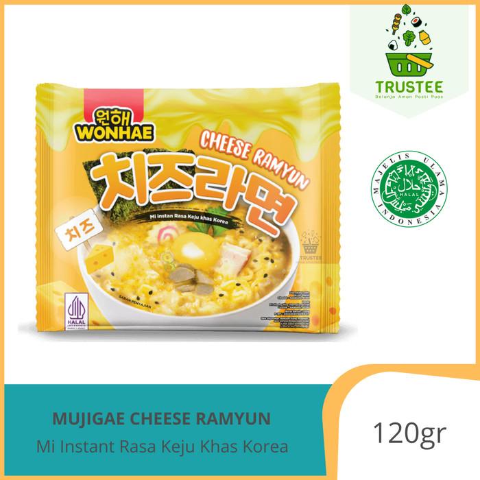Gambar JT" MUJIGAE WONHAE CHEESE RAMYUN / MI INSTANT RASA KEJU HALAL 120GR dari mustamsosis-6 undefined Tokopedia