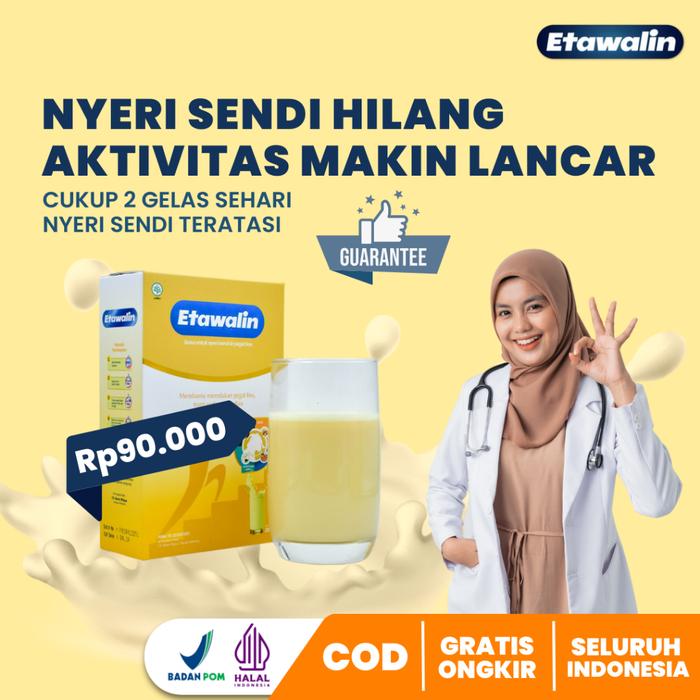 Gambar DISKON Etawalin - 100% asli susu kambing etawa bubuk murni solusi nyeri sendi dan tulang tolak pegal linu asam rematik dengan bahan herbal alami daun salam bantu jaga kesehatan tulang sendi orang tua dan dewasa sudah BPOM dan halal READY STOCK dari rena shop66 undefined Tokopedia