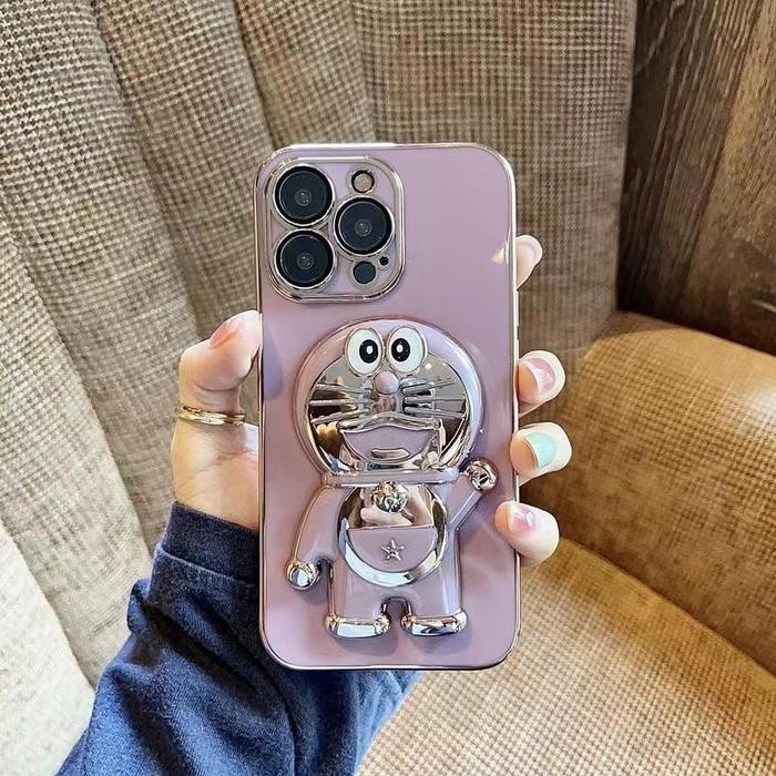 Gambar Holder casing Untuk OPPO REALME 10/10PRO/10PRO+/11PRO C2 C3 C11 C12 C15 C17 C20 C20A C21 C21Y C25 C25S C25Y Dreamon kucing Jingle Bracket Phone Case Glossy Tepi Lurus Plating Cases - Ungu, REALME10 dari Olshop&#39;s Cleamentine undefined Tokopedia