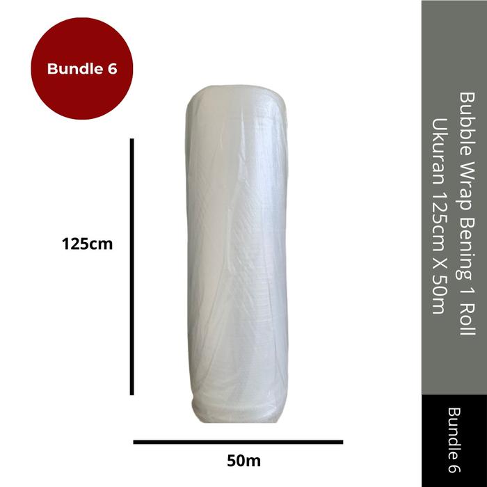 Gambar Bubble Wrap 1 Roll Ukuran 125cm X 50m, Bundle 6 - Putih dari Super Grosir Mama Kota Administrasi Jakarta Selatan Tokopedia