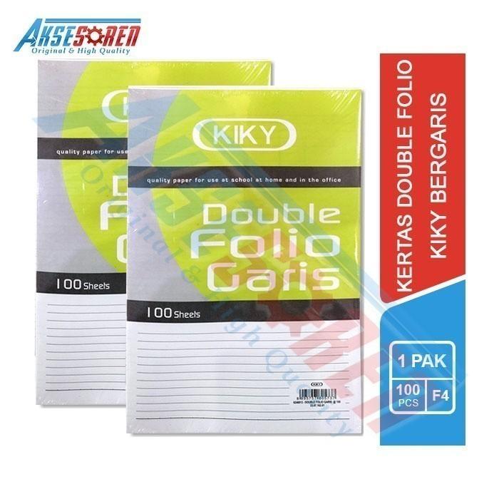Gambar Kertas Double Folio Bergaris Kiky 1 Pack 100 Sheets / Polio Kiki 1 Pak - 100 Lembar dari Aksesoren Kab. Indramayu Tokopedia