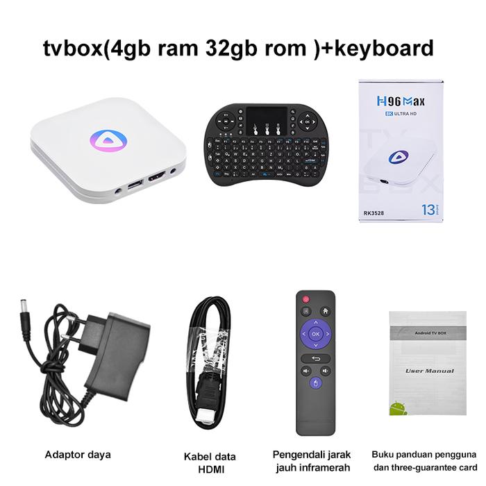 Gambar Wil_Olshopp KUCUU Android Tv Box Android 13 OS  Ram 4gb Rom 32gb Wifi 5G/2.4G Bluetooth Smart Tv Box 8K Ultra HD - 4+32G+keyboard dari NetCom Store_NEW undefined Tokopedia