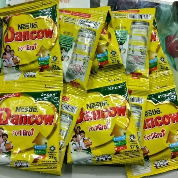 Gambar [H7y] Susu Dancow Sachet FortiGro Putih 27 Gram - (1 RENCENG ISI 10 SACHET) dari JUYRAS LADAAET985 undefined Tokopedia