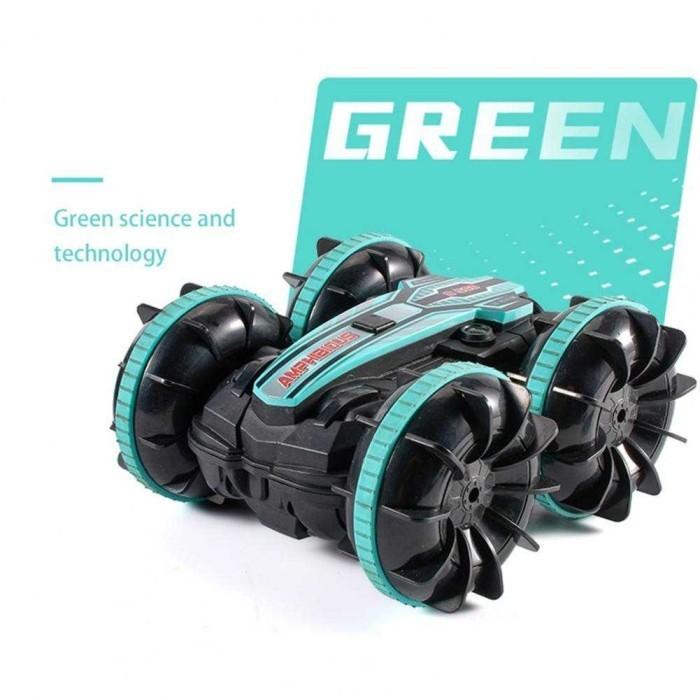 Gambar Mobil Remote Control Amphibious Stunt Car 2.4 GHz 1200 mAh - Hijau dari TOBO SHOP undefined Tokopedia