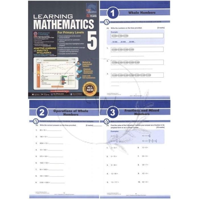 Gambar BUKU FISIK SAP Learning Mathematics / Maths for Primary Levels N K1 K2 1 2 3 4 5 6 |  Matematika Singapore Anak TK SD - Level K1 - Level 5 dari dominic books undefined Tokopedia