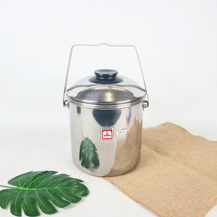 Gambar Maspion Rantang Tunggal 16 cm Stainles Steel - Silver dari manolistore undefined Tokopedia
